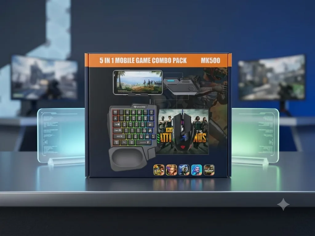 MK500 5-in-1 mobile game combo pack box
