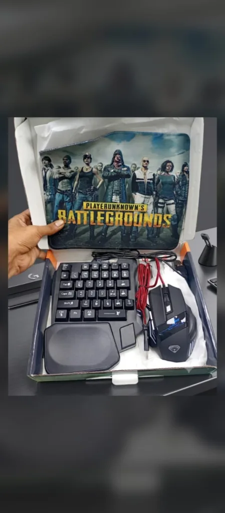 Single hand keyboard, gaming mouse and PUBG mousepad unboxed